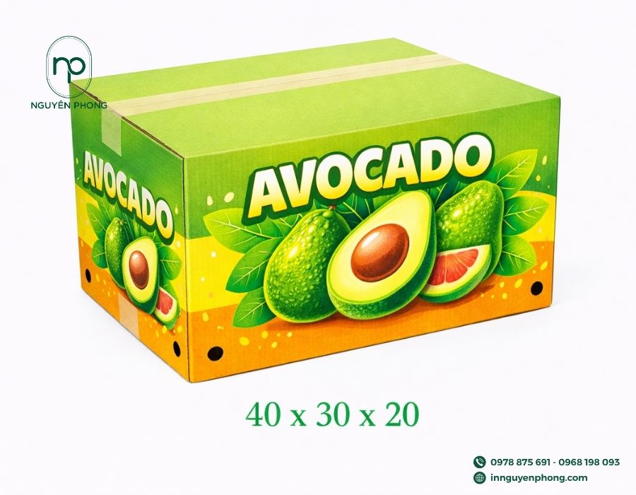 Thùng carton đựng bơ giúp nhận diện thương hiệu